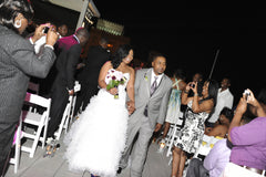 White Size 10 Cascading Ruffle Wedding Dress