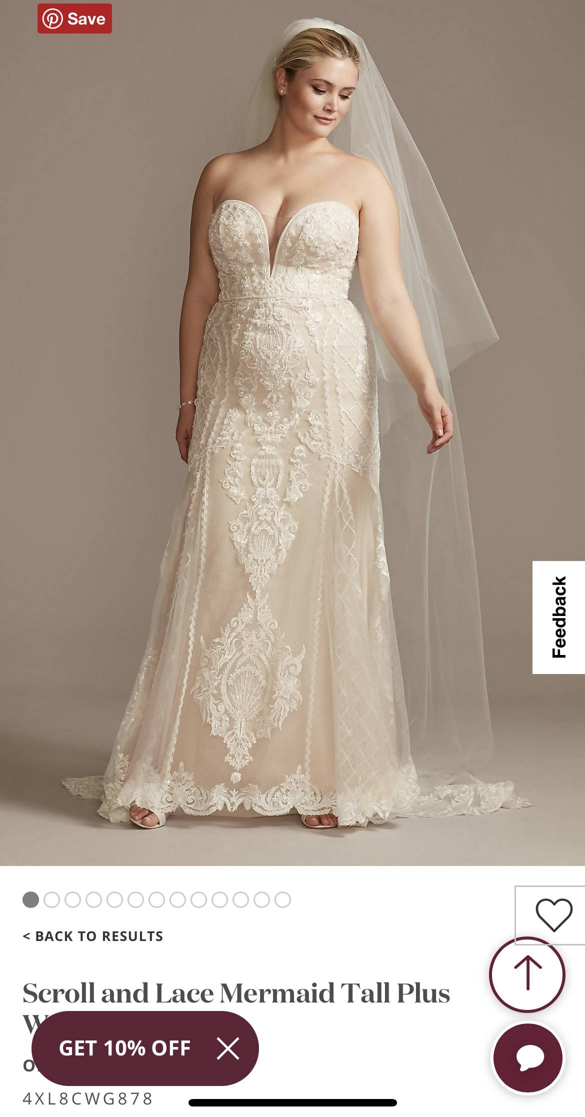 Wedding Dress and Beaded Sleeves